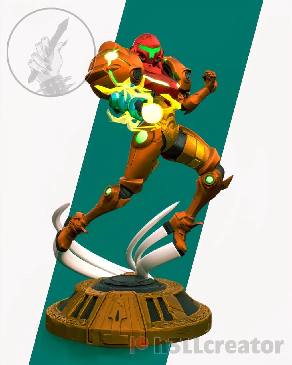 STL - Samus Aran Metroid render 3