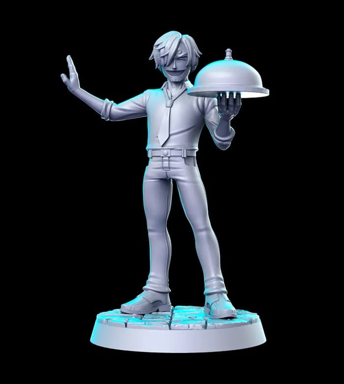 STL - Sanji Cocinero One Piece render 2
