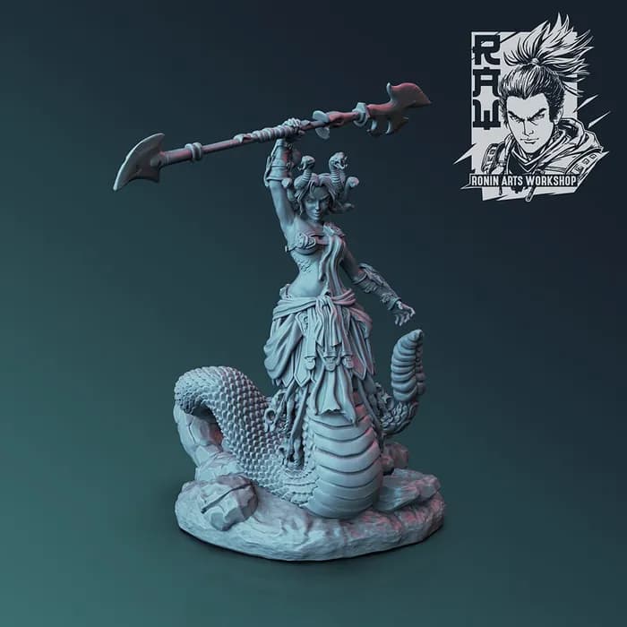 STL - sasskia gorgonminiboss render 2