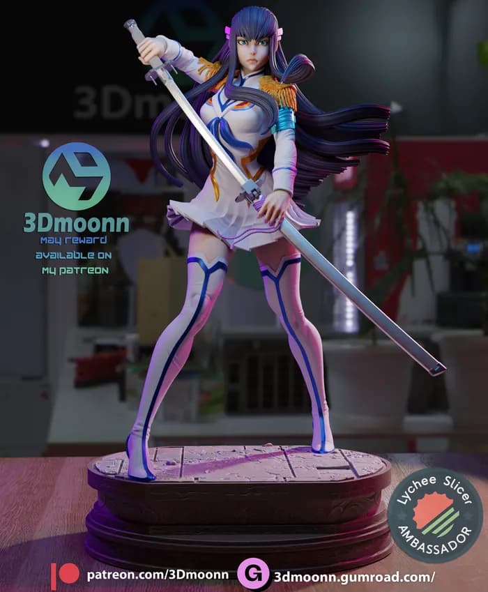 STL - Satsuki Kiryuin de Kill la Kill render 2