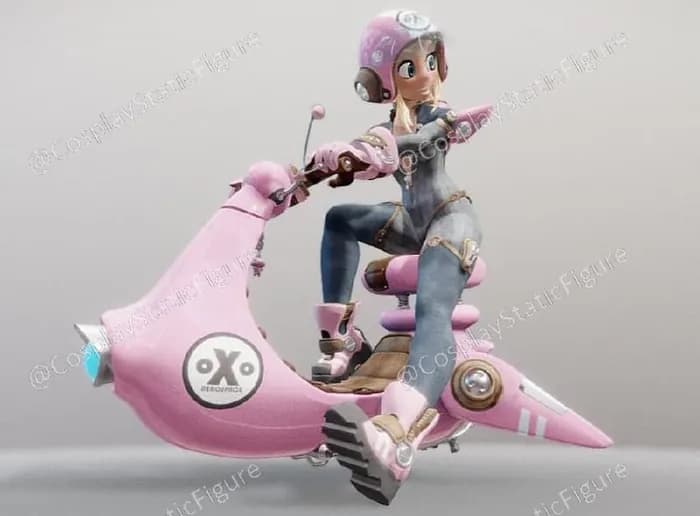 STL - sci fi scooter girl stl