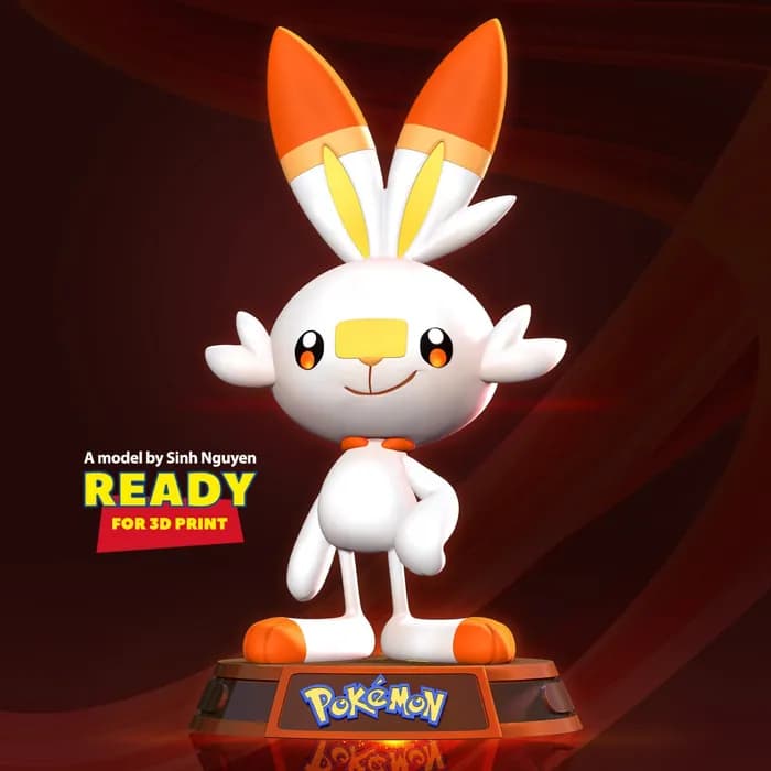 STL - scorbunny pokemon