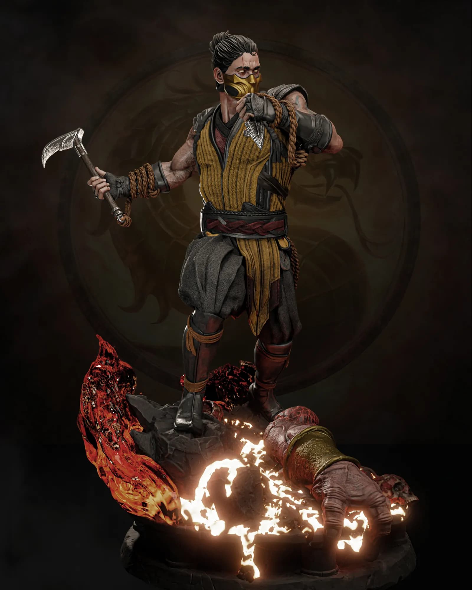 STL - Scorpion Mortal Kombat Busto