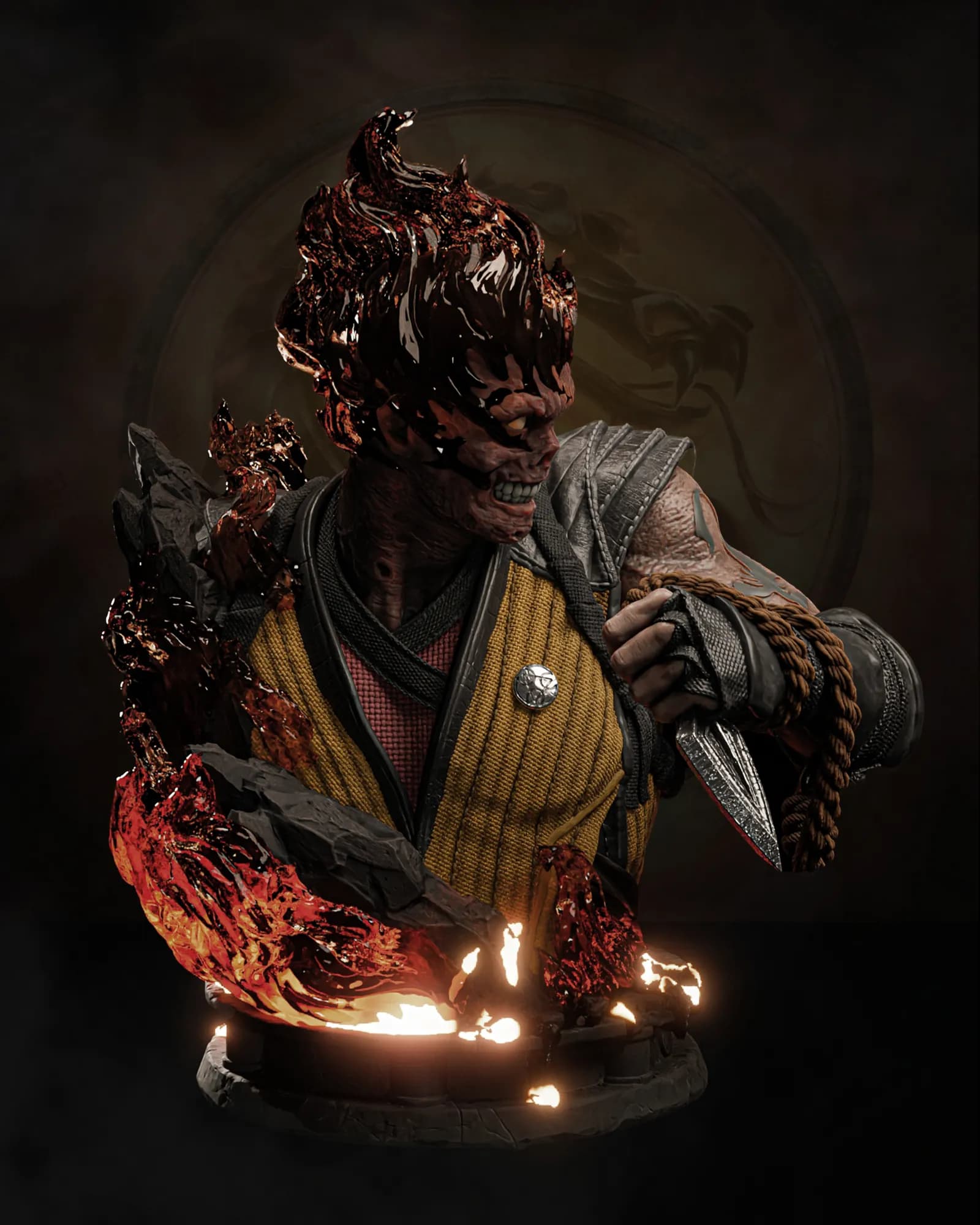 STL - Scorpion Mortal Kombat Busto