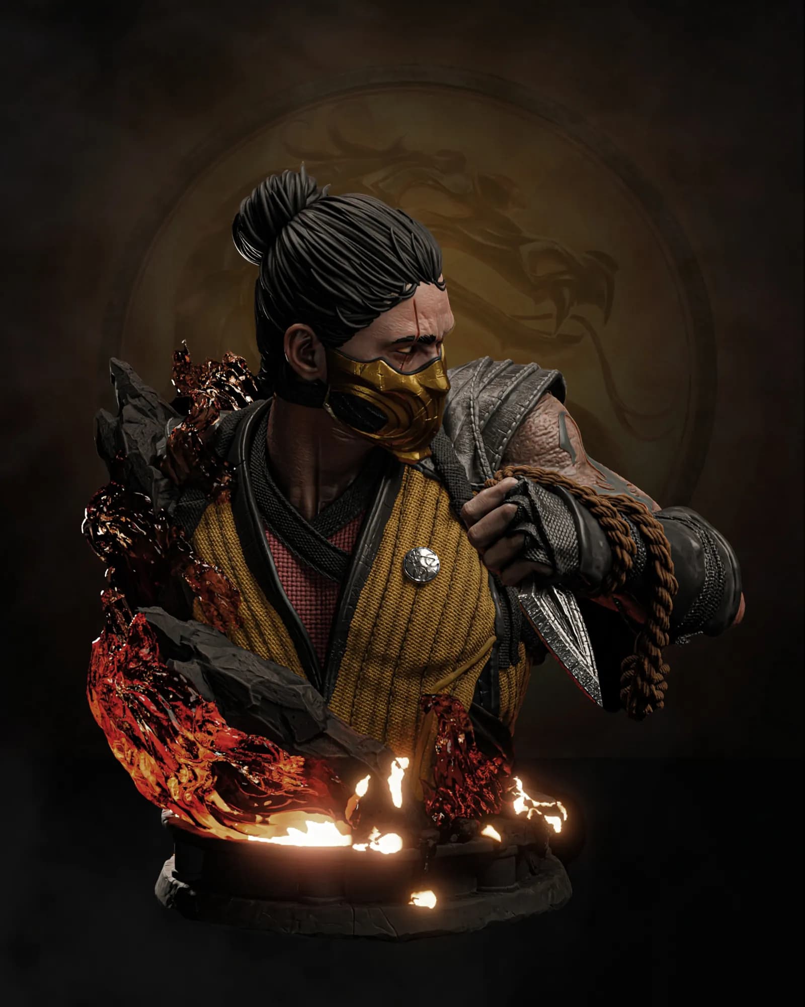 STL - Scorpion Mortal Kombat Busto