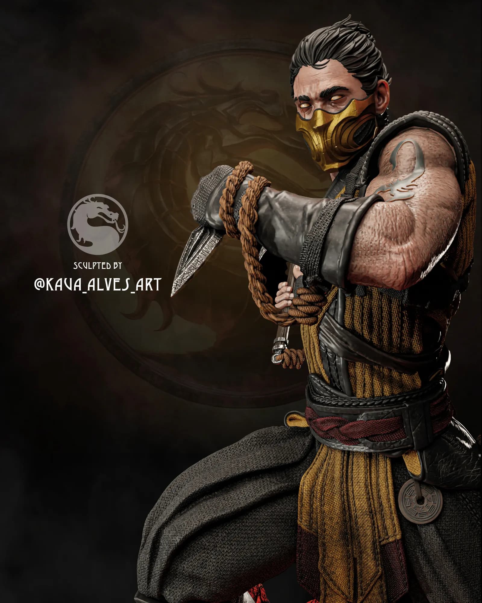STL - Scorpion Mortal Kombat Busto
