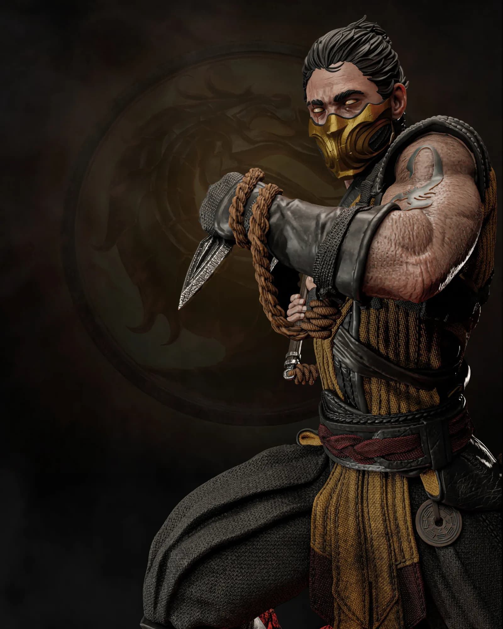 STL - Scorpion Mortal Kombat Busto