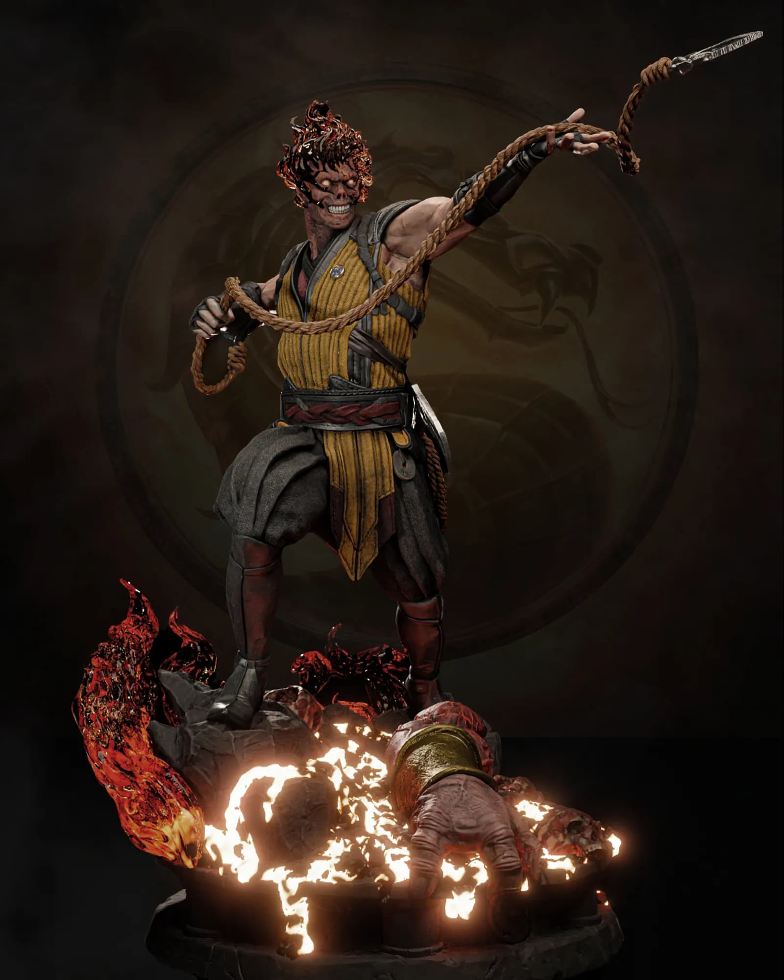STL - Scorpion Mortal Kombat Busto