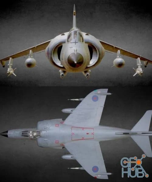 STL - sea harrier frs 1 – 3d model