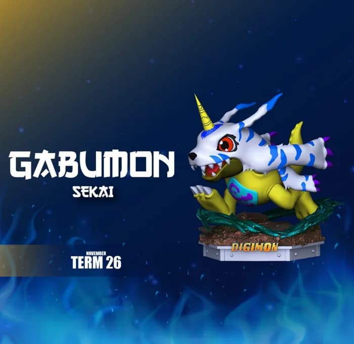 STL - sekai gabumon statue and bust