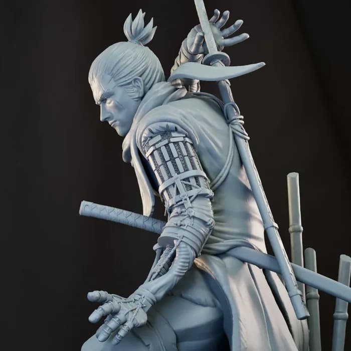 STL - sekiro wolf render 2