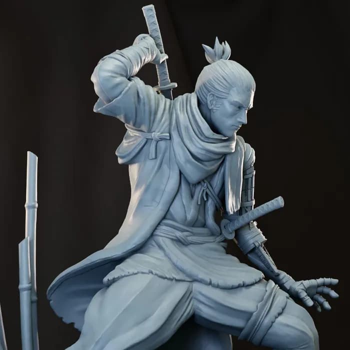 STL - sekiro wolf render 3