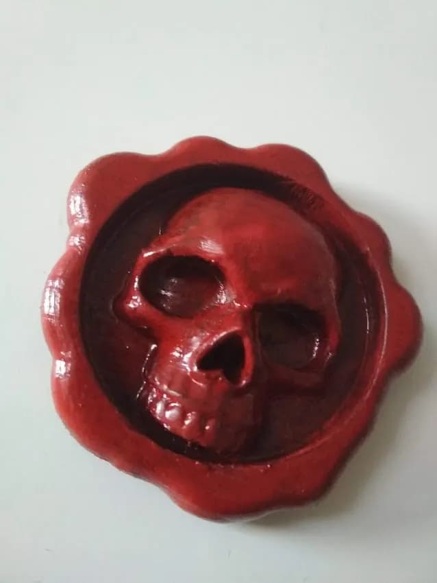 STL - Sello de Pureza Calavera 40K render 3