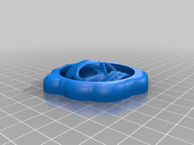 STL - Sello de Pureza Calavera 40K render 4