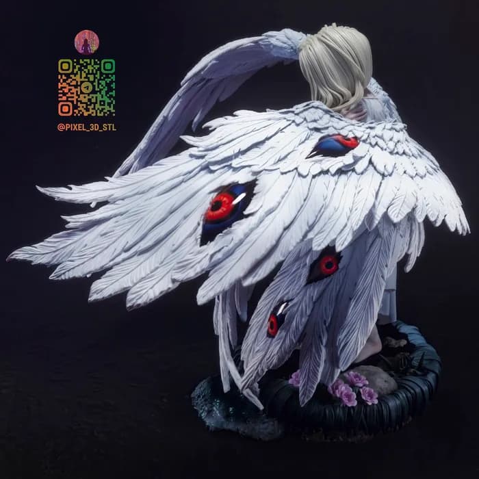 STL - Seraphim Angel con Ojos render 2
