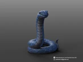STL - Serpiente Aoda de Naruto render 2