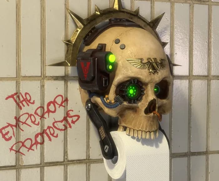 STL - servo skull toilet paper holder
