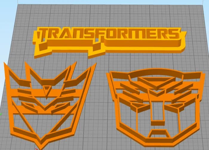 STL - set cookie cutter transformers