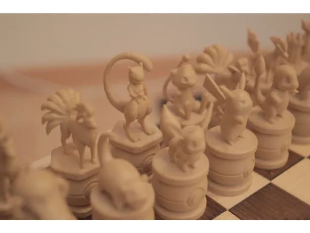STL - Set de ajedrez de Pokemon