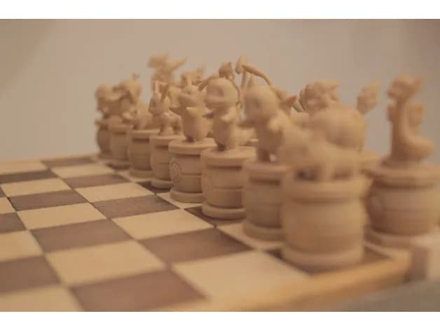 STL - Set de ajedrez de Pokemon
