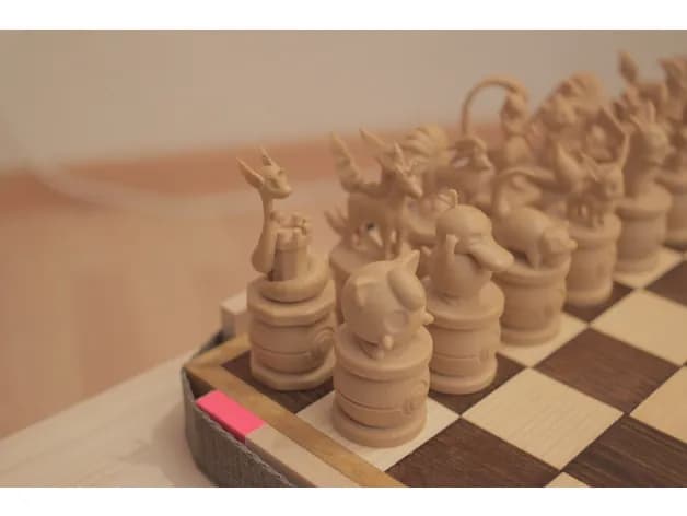 STL - Set de ajedrez de Pokemon