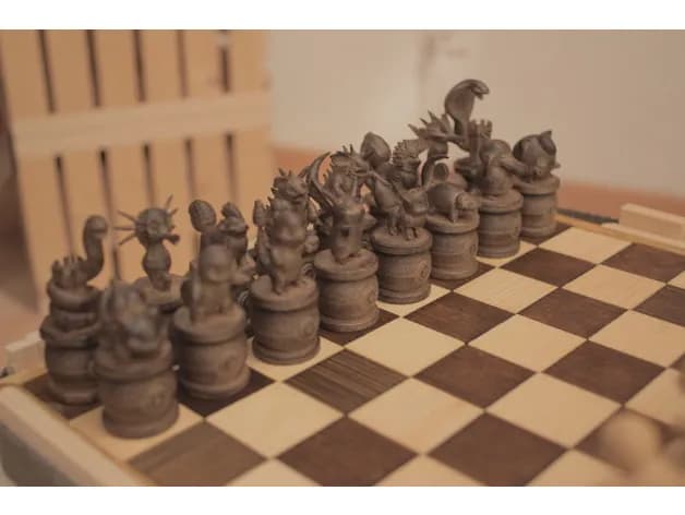 STL - Set de ajedrez de Pokemon