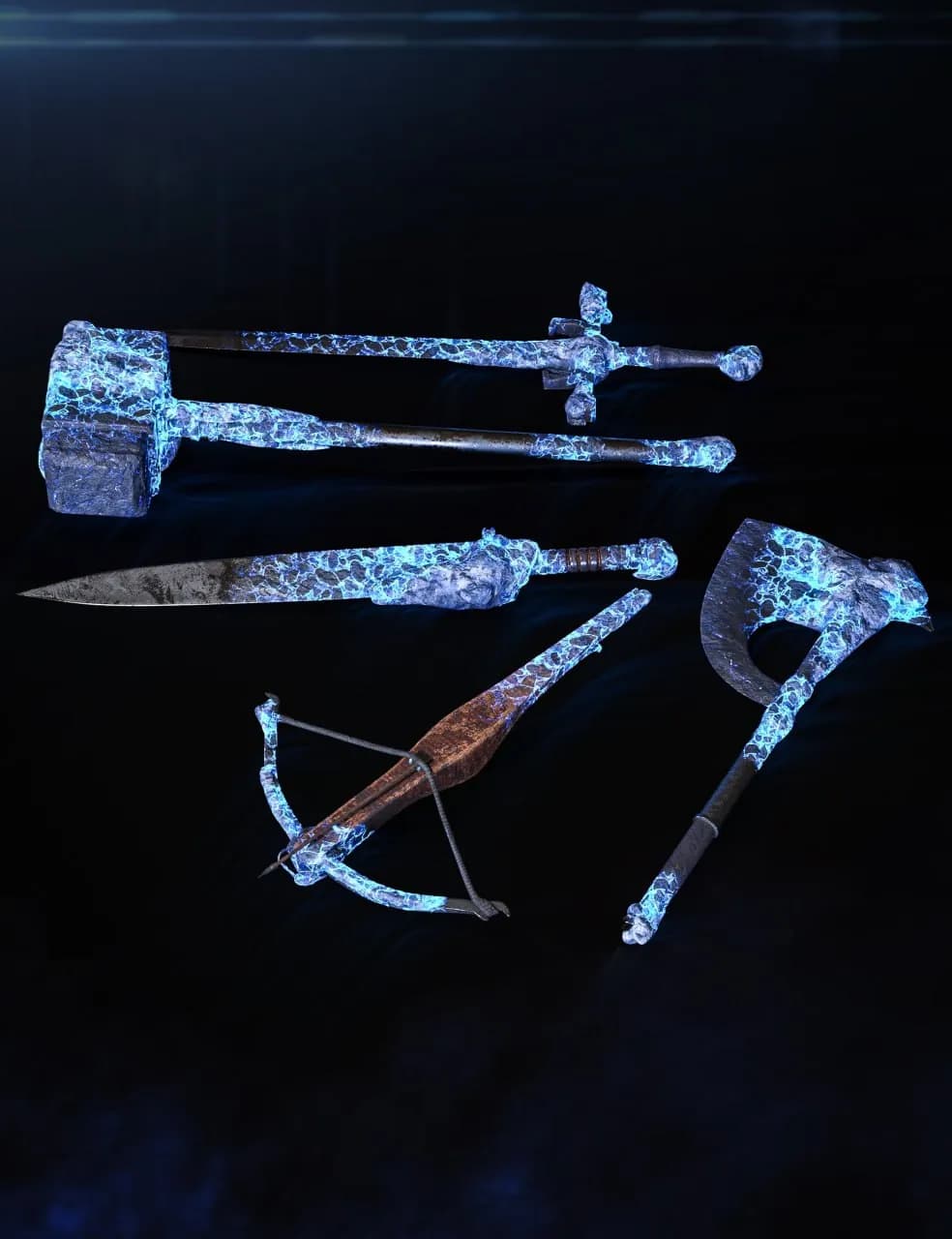 STL - Set de armas mágicas de hielo