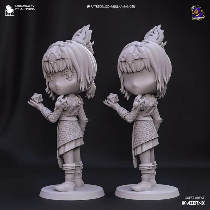STL - Shadowheart Chibi render 5