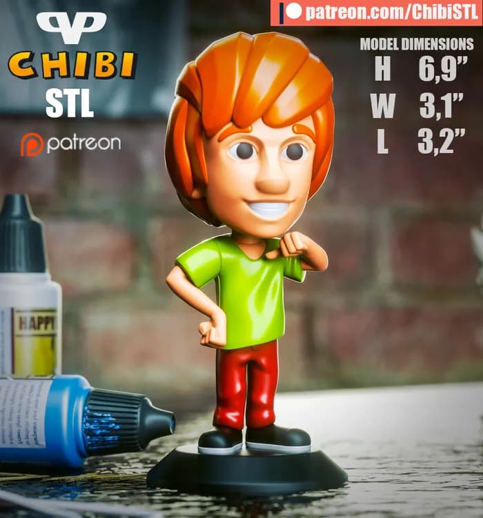 STL - shaggy chibi