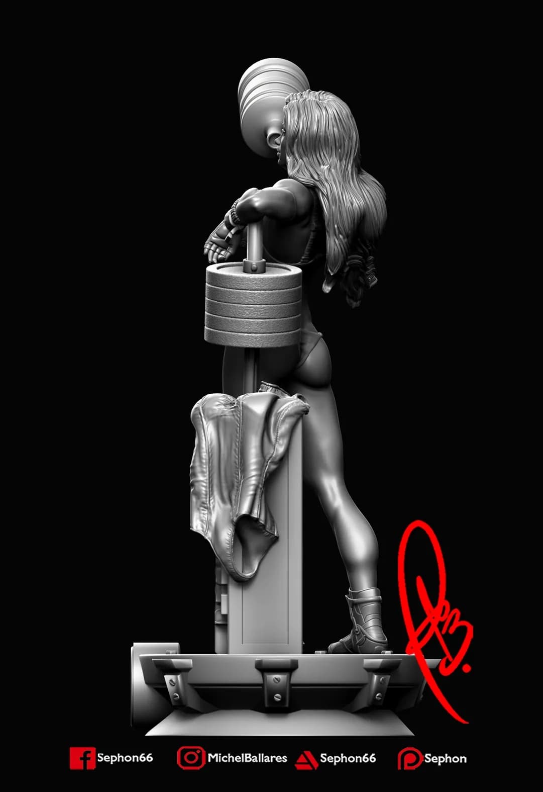 STL - She Hulk Entrenando