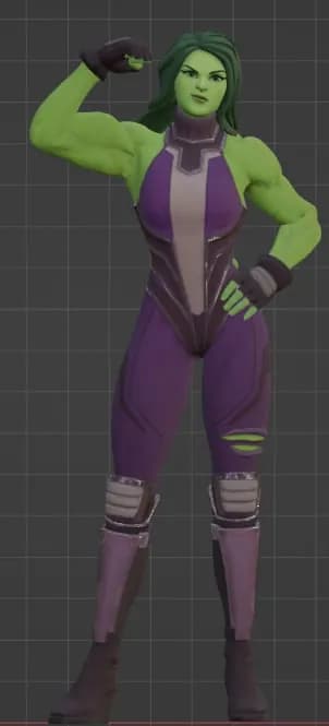 STL - She Hulk estilo Fortnite