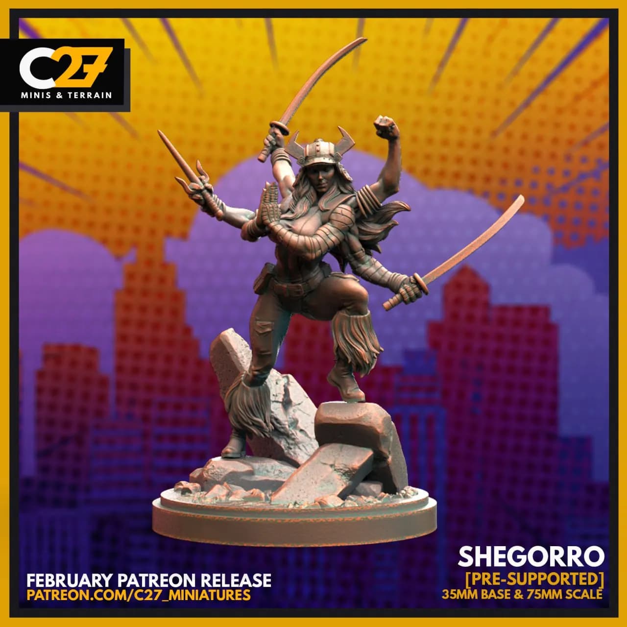 STL - Shegorro figura samurái