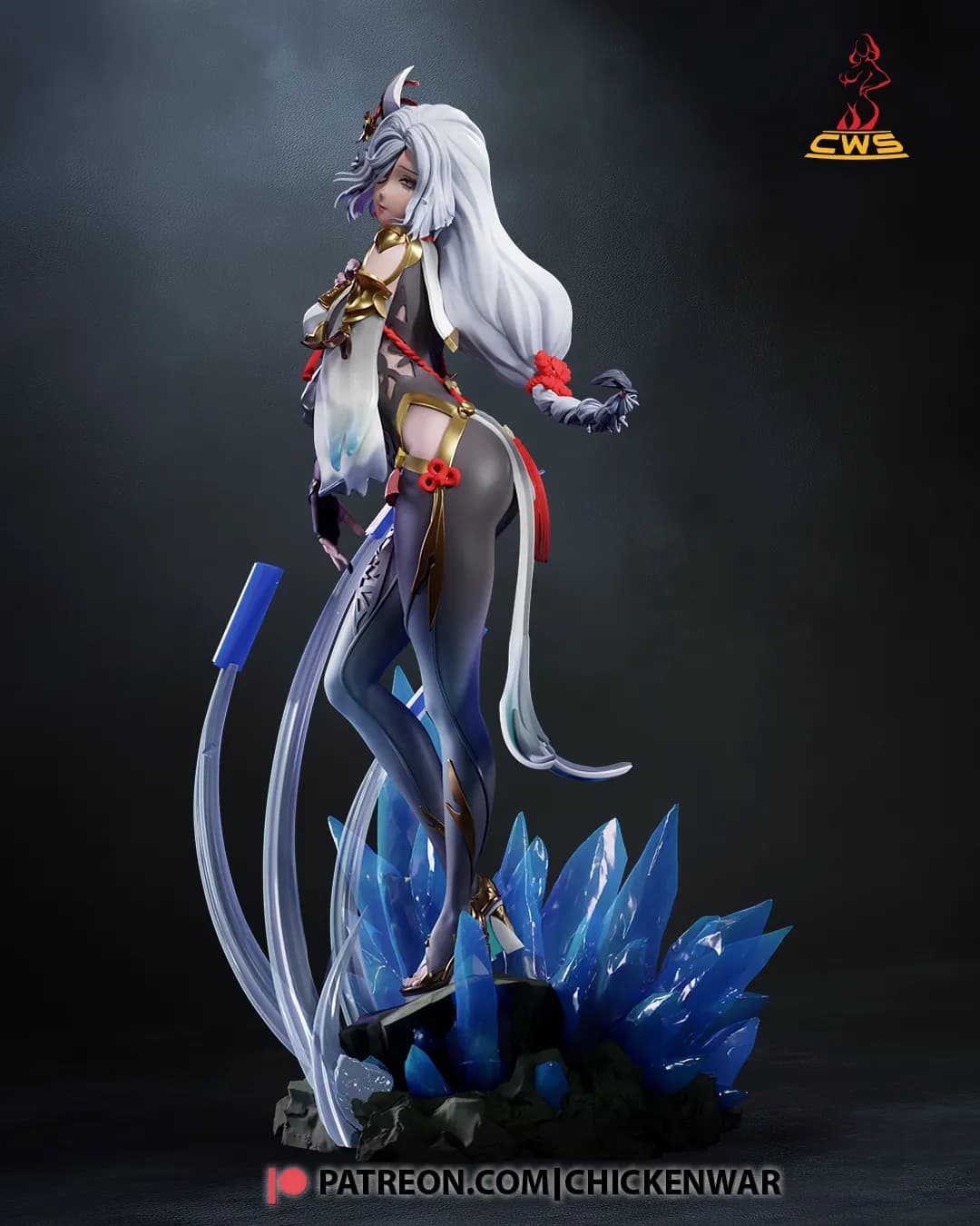 STL - Shenhe de Genshin Impact render 2