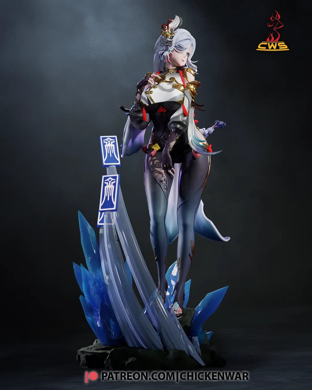 STL - Shenhe de Genshin Impact render 5