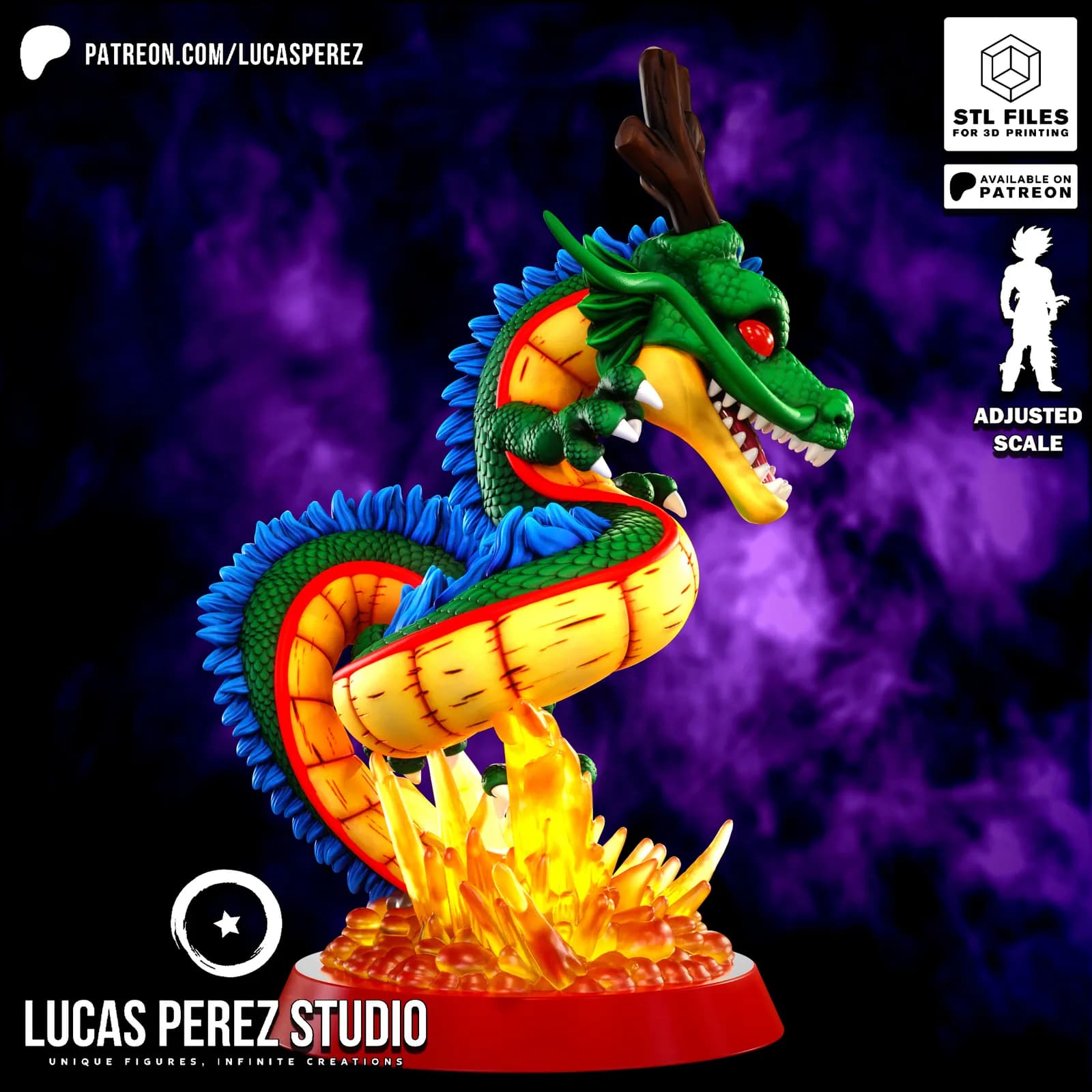 STL - Shenron render 2