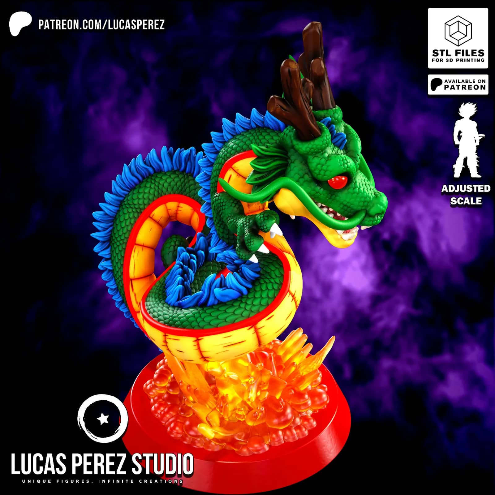 STL - Shenron render 4