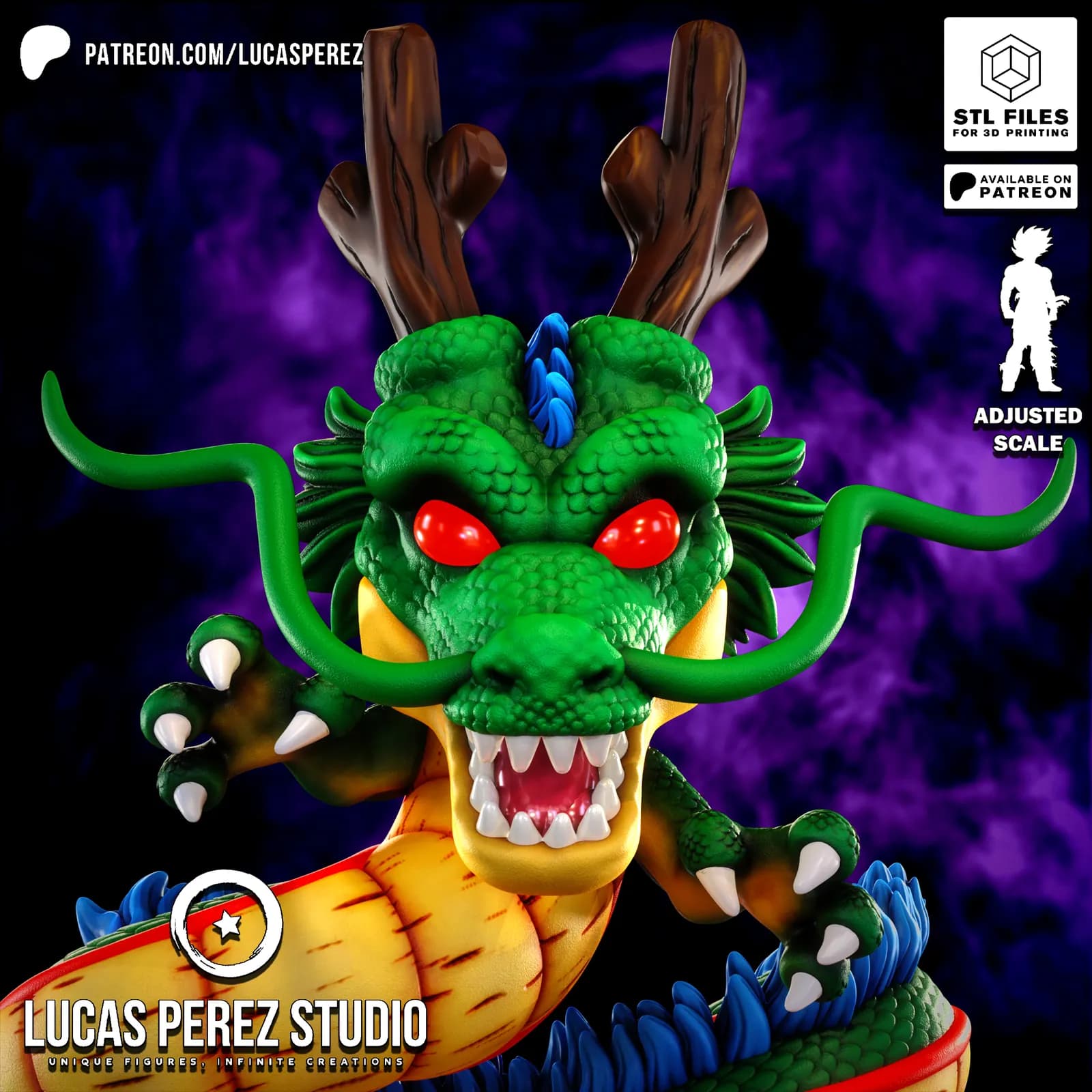STL - Shenron render 5