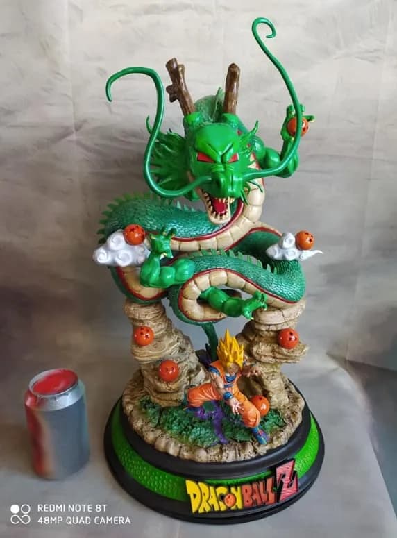 STL - Shenron con Goku render 2