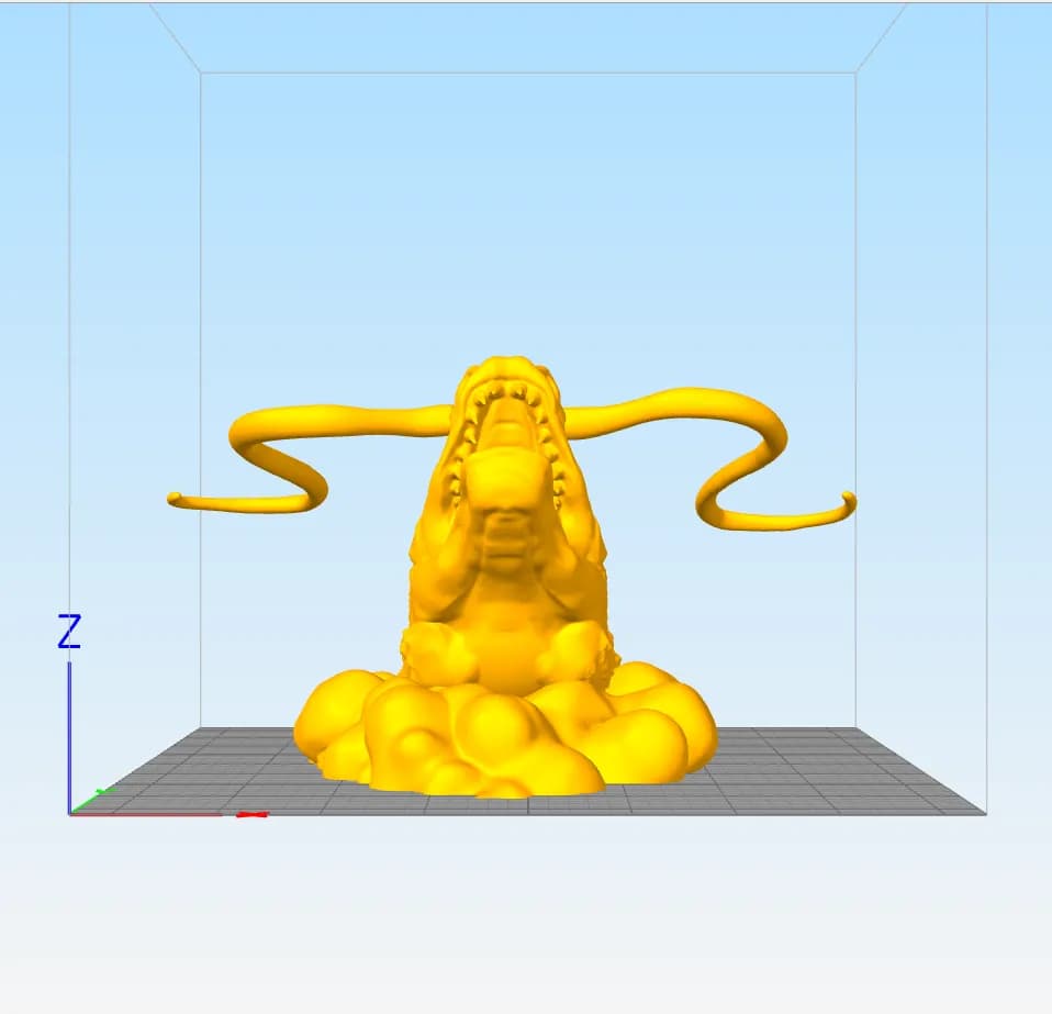 STL - Shenron Figura render 3