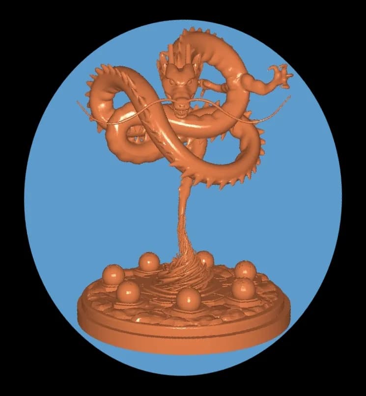 STL - Shenron figura dragón render 2