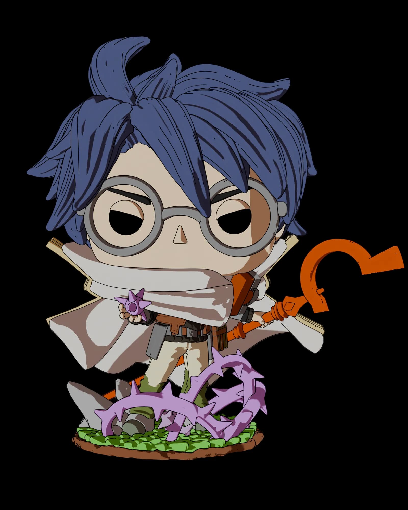 STL - Shiroe Funko Chibi Figura render 2