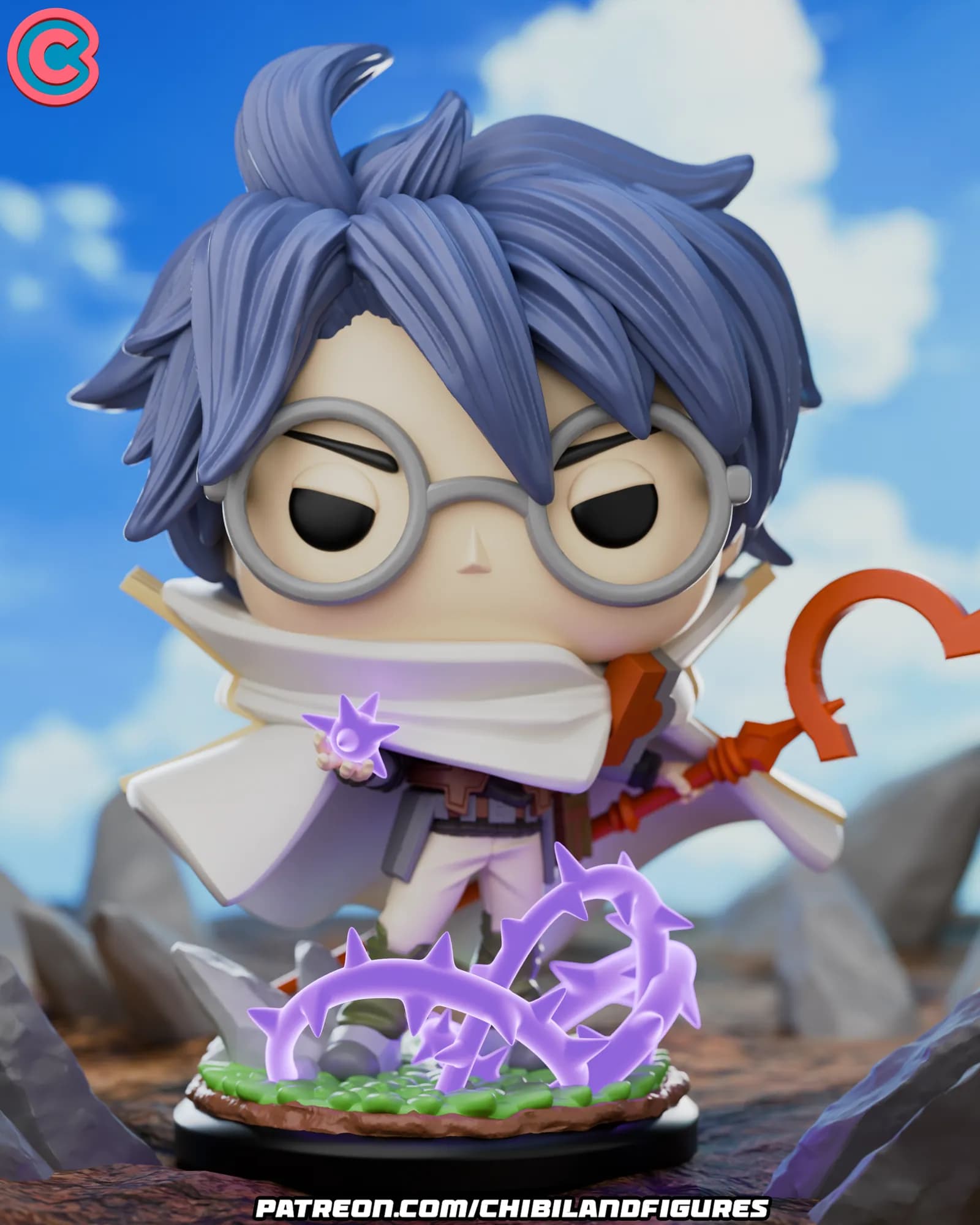 STL - Shiroe Funko Chibi Figura render 3