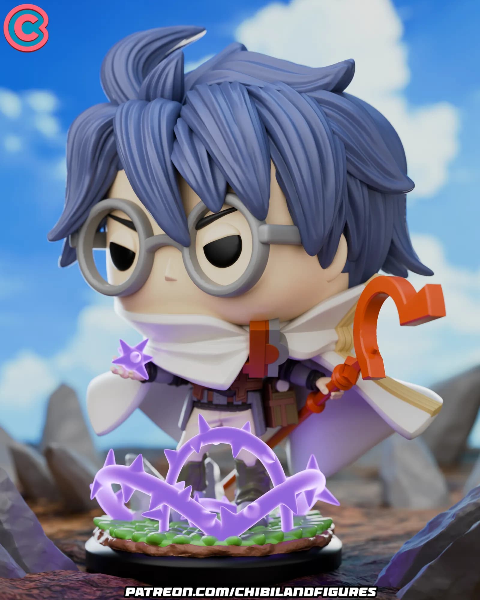 STL - Shiroe Funko Chibi Figura render 4