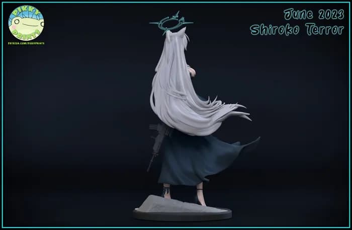 STL - shiroko terror blue archive x render 3