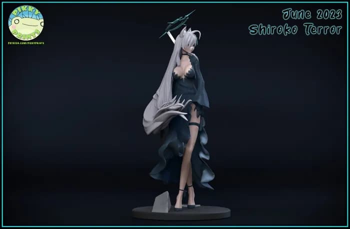 STL - shiroko terror blue archive x render 4
