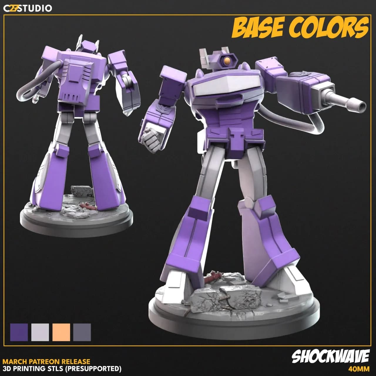 STL - Shockwave figura robot