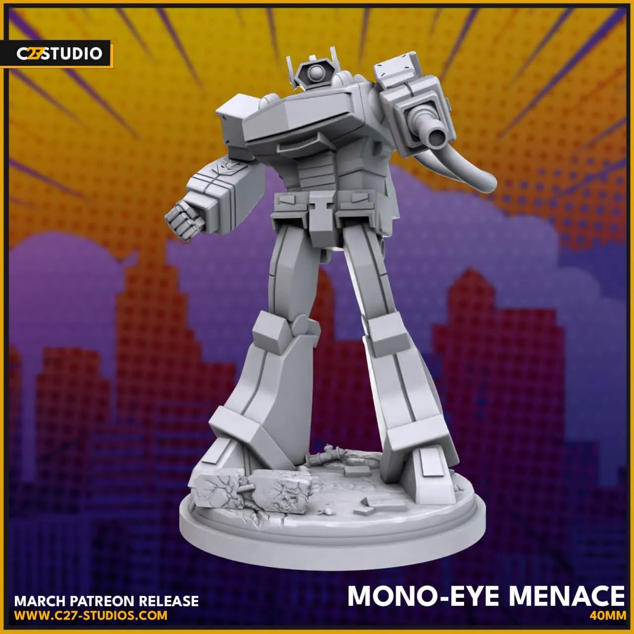 STL - Shockwave figura robot render 2