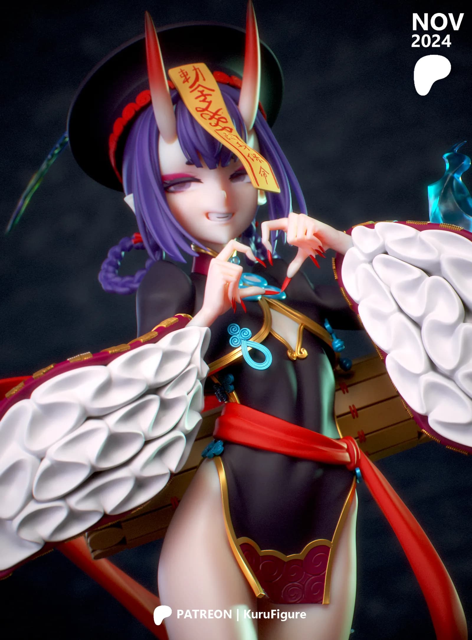 STL - Shuten Douji Figura render 2