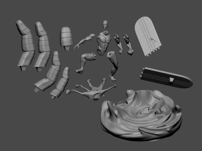STL - Silver Surfer render 3