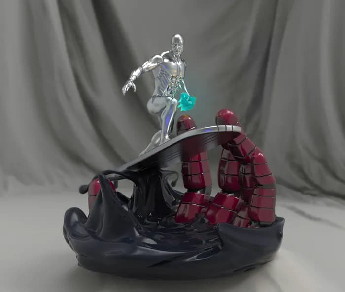 STL - Silver Surfer render 5